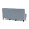 Lesro Siena Lounge Reception Armless 3 Seat Tandem Seating No Center Arms, Black, RS Rain Song Upholstery SN3102 - alternate 2